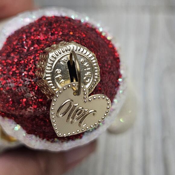 OWC Snowman Glass Ornament Glitter Happy Holidays Christmas Decor Collectible‎ - Picture 9 of 9